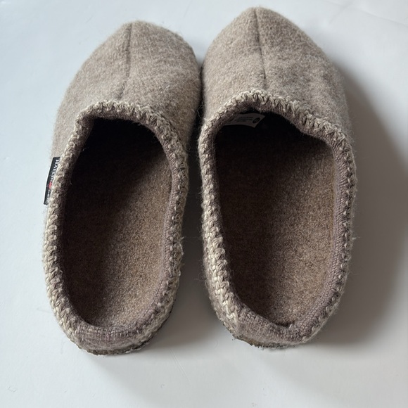 Haflinger Boiled Wool Cozy Brown Slippers 44 US 10-10.5 - Picture 5 of 9